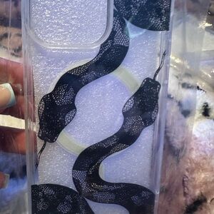 Reptile Snake Design Phone Case - Black